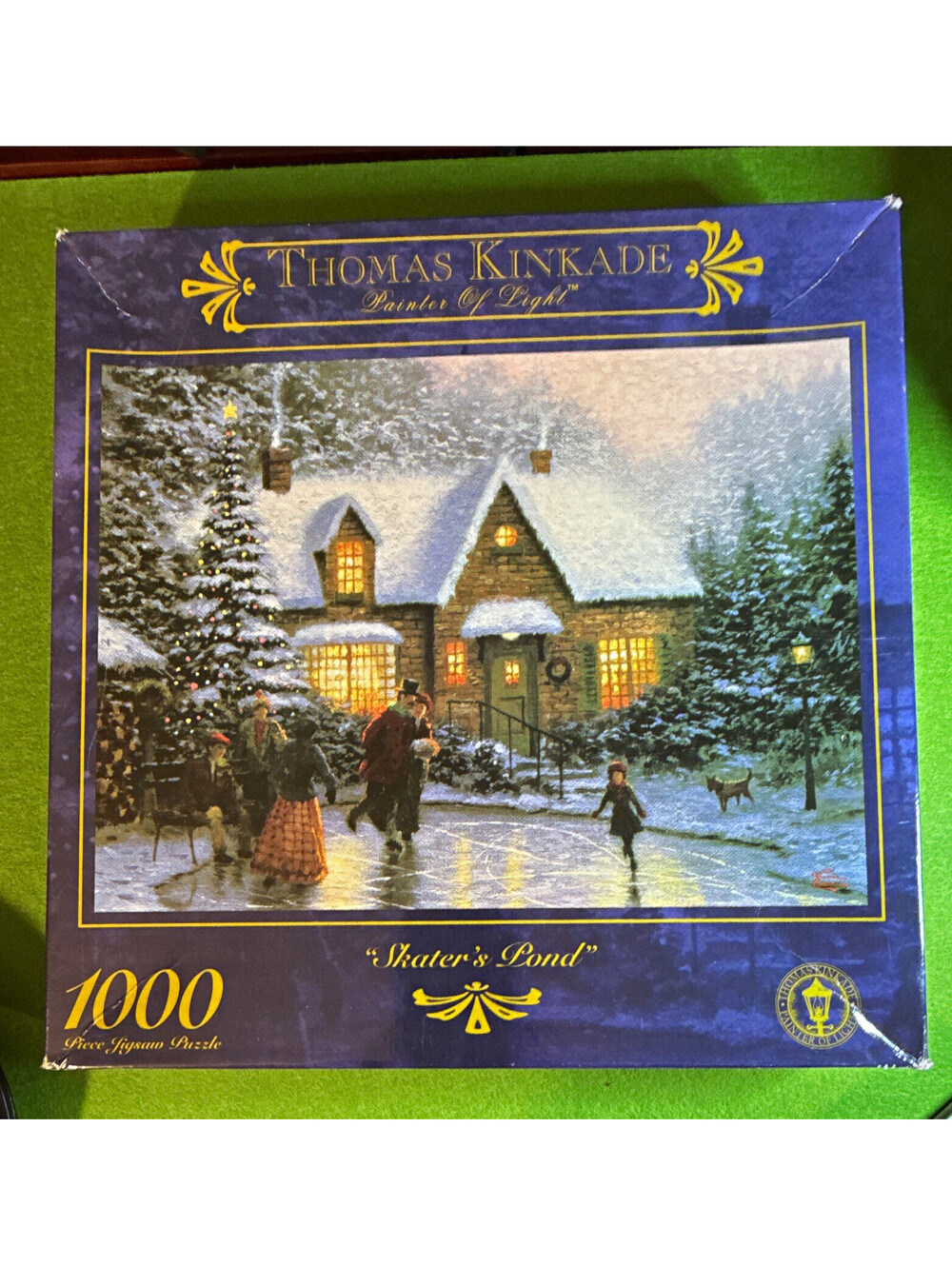 Thomas Kinkade Skater's Pond 1000-Piece Jigsaw Puzzle 17+ Cardboard 30112